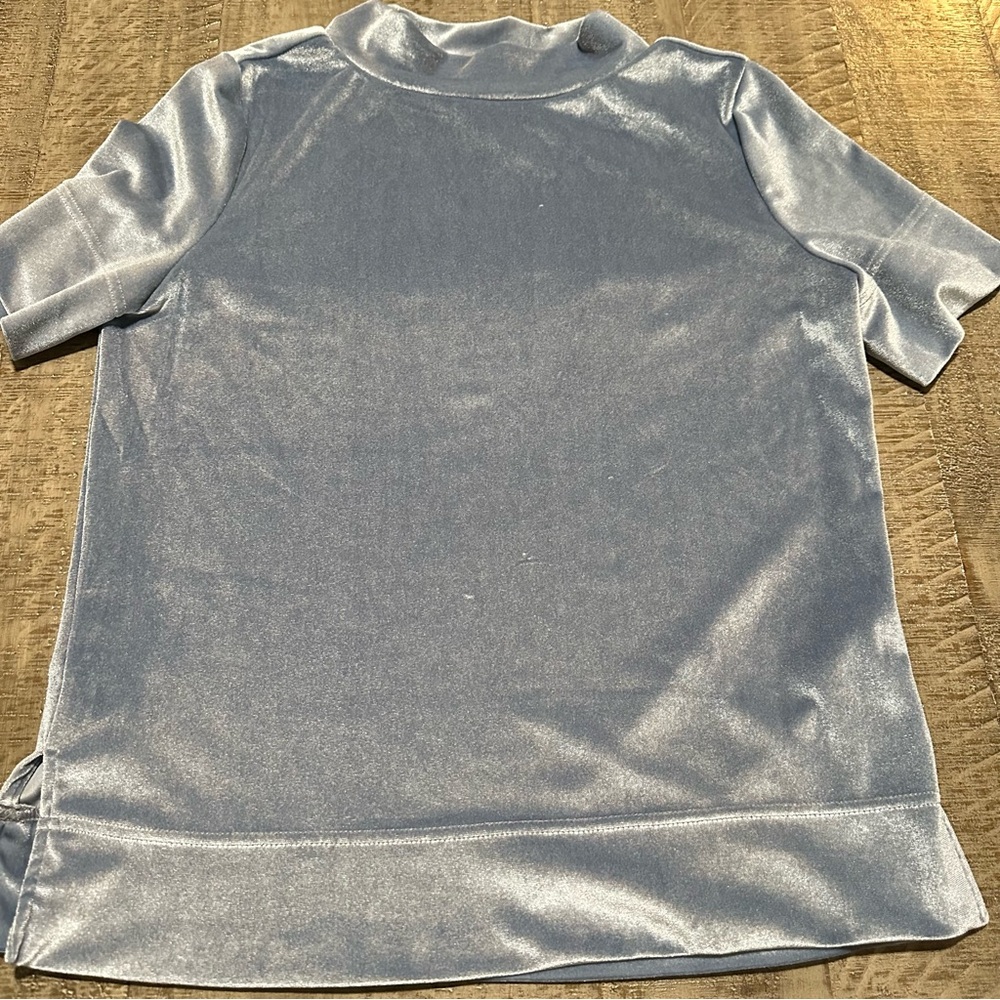 By Anthropologie Krisha Velvet Top Mock Neck Blouse Women’s size S